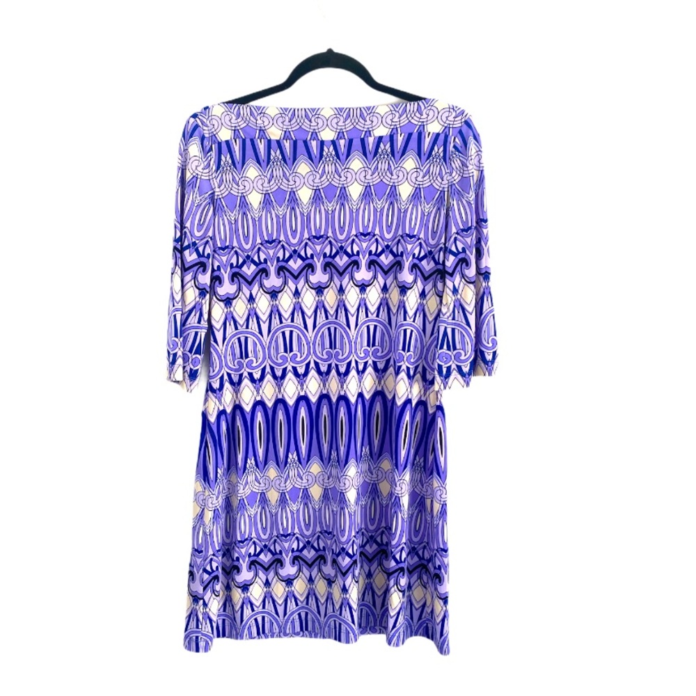 Donna Morgan tunique dress purple white size 4